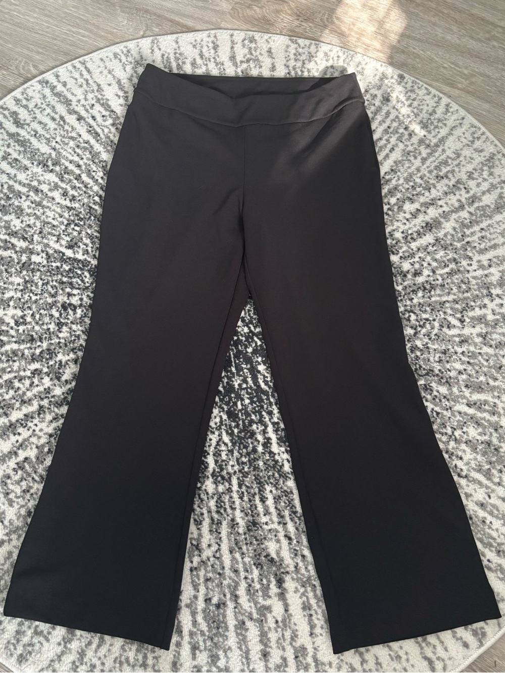 Women's Black Flared Ponte Pants